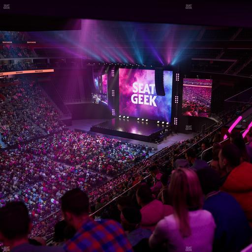 Little Caesars Arena - Section Drink Rail Mezzanine 15 Seat View