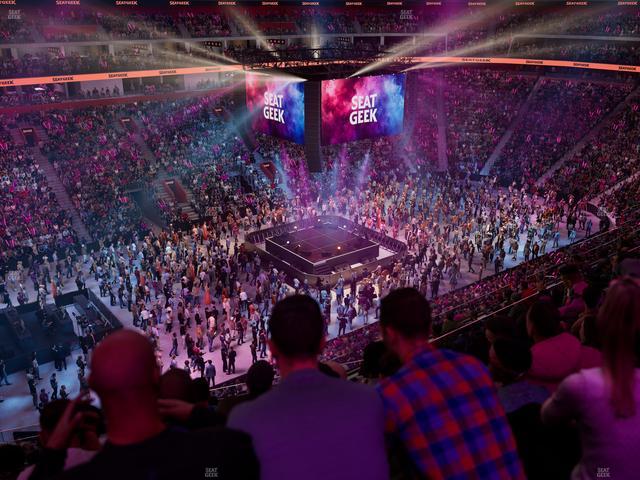 Little Caesars Arena - Section Drink Rail Mezzanine 15 Seat View