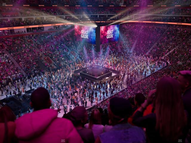 Little Caesars Arena - Section Drink Rail Mezzanine 16 Seat View