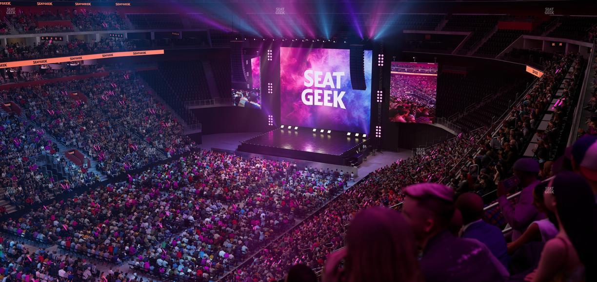 Little Caesars Arena - Section Drink Rail Mezzanine 16 Seat View