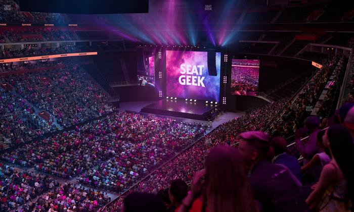 Little Caesars Arena - Section Drink Rail Mezzanine 16 Seat View