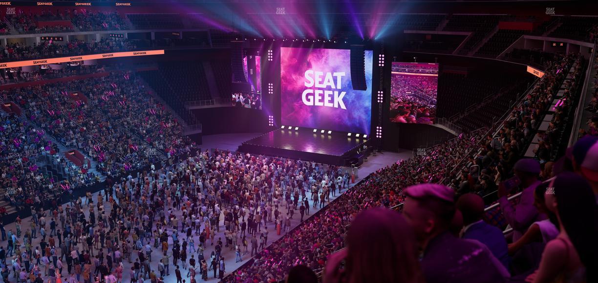Little Caesars Arena - Section Drink Rail Mezzanine 16 Seat View