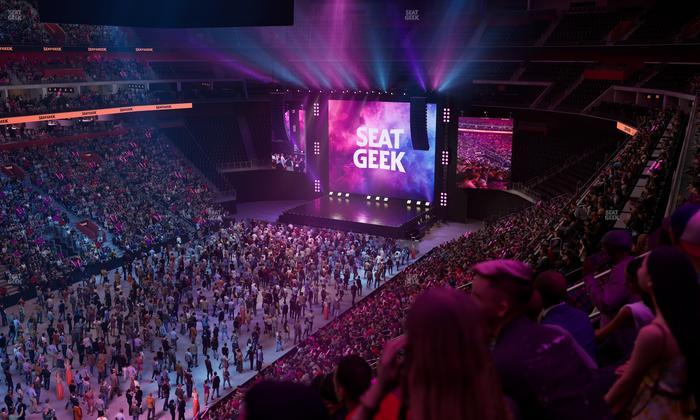 Little Caesars Arena - Section Drink Rail Mezzanine 16 Seat View