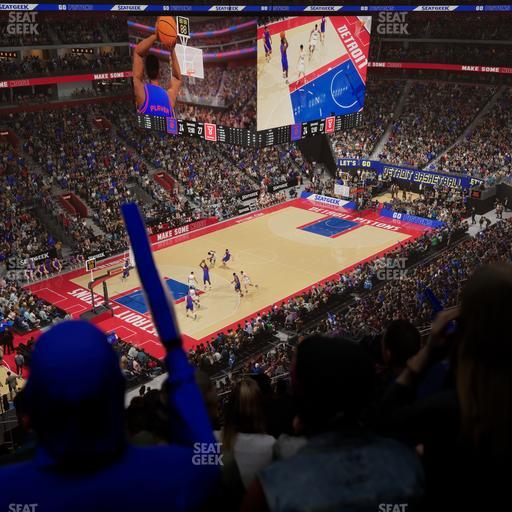 Little Caesars Arena - Section Drink Rail Mezzanine 16 Seat View