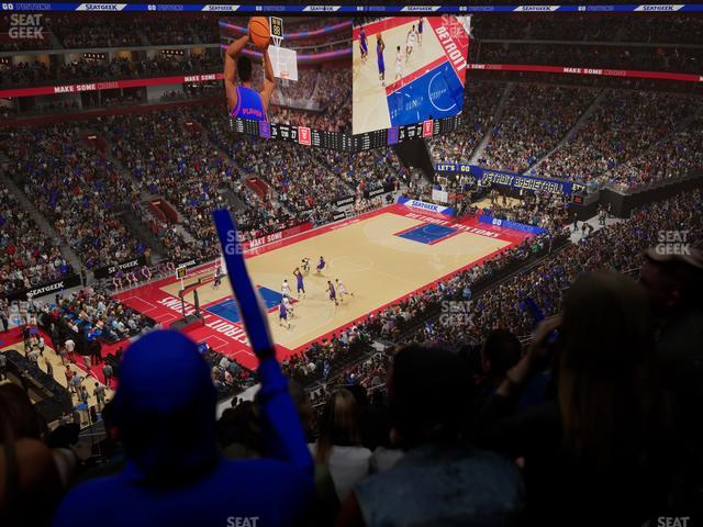 Little Caesars Arena - Section Drink Rail Mezzanine 16 Seat View