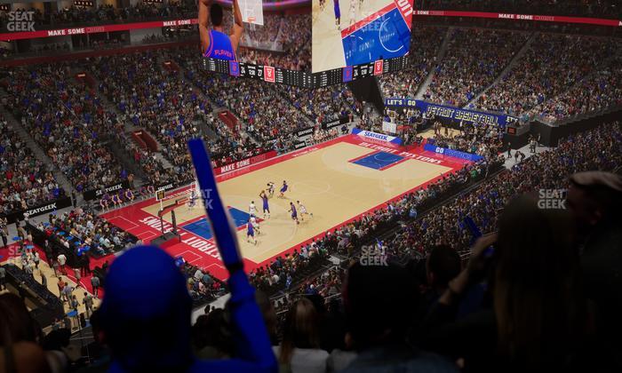 Little Caesars Arena - Section Drink Rail Mezzanine 16 Seat View