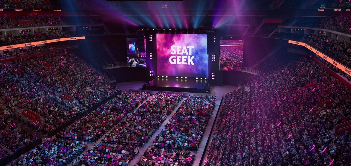 Little Caesars Arena - Section Drink Rail Mezzanine 18 Seat View