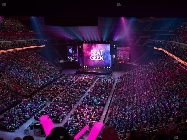 Little Caesars Arena - Section Drink Rail Mezzanine 18 Seat View