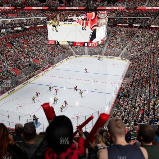Little Caesars Arena - Section Drink Rail Mezzanine 18 Seat View