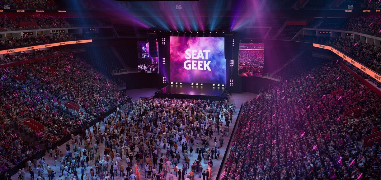 Little Caesars Arena - Section Drink Rail Mezzanine 18 Seat View