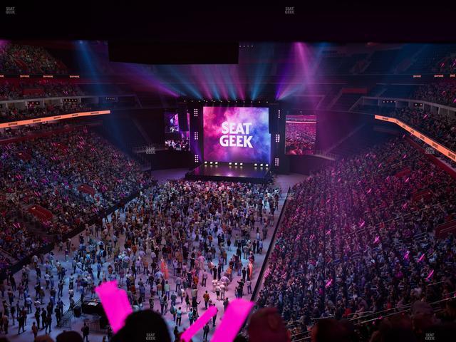 Little Caesars Arena - Section Drink Rail Mezzanine 18 Seat View