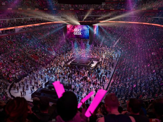 Little Caesars Arena - Section Drink Rail Mezzanine 18 Seat View