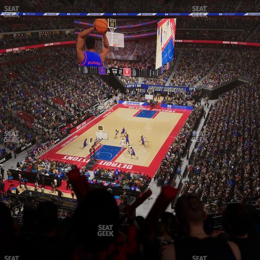 Little Caesars Arena - Section Drink Rail Mezzanine 18 Seat View