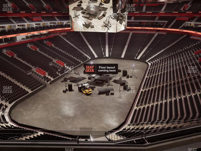 Little Caesars Arena - Section Drink Rail Mezzanine 18 Seat View