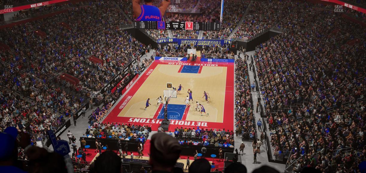 Little Caesars Arena - Section Drink Rail Mezzanine 19 A Seat View