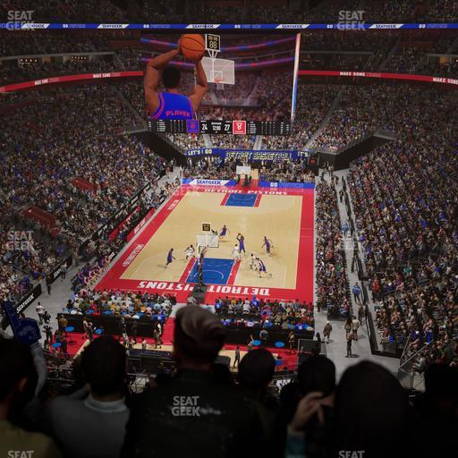 Little Caesars Arena - Section Drink Rail Mezzanine 19 A Seat View