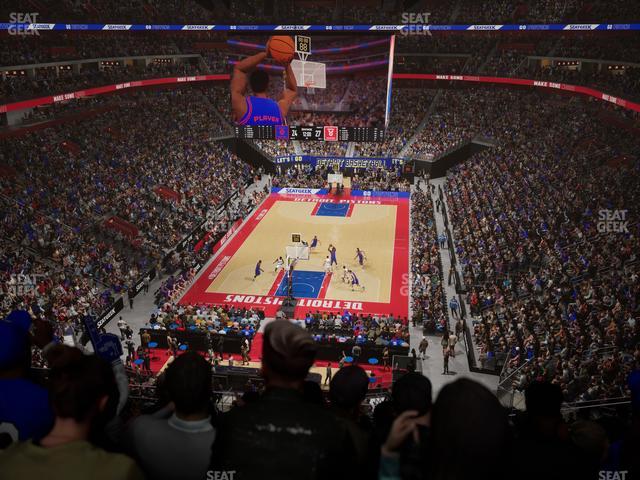 Little Caesars Arena - Section Drink Rail Mezzanine 19 A Seat View