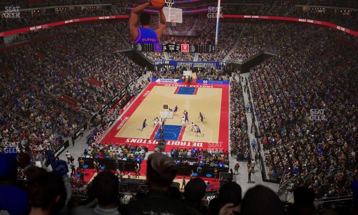 Little Caesars Arena - Section Drink Rail Mezzanine 19 A Seat View