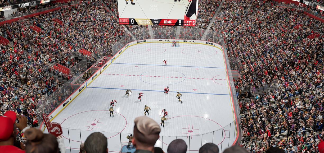 Little Caesars Arena - Section Drink Rail Mezzanine 19 A Seat View