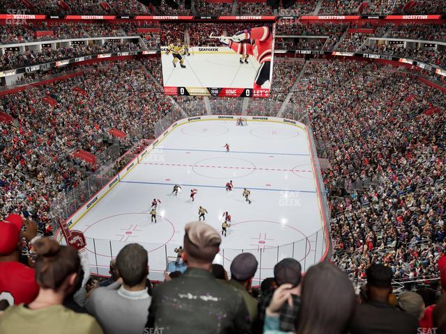 Little Caesars Arena - Section Drink Rail Mezzanine 19 A Seat View