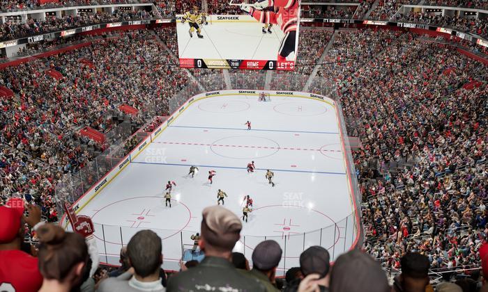 Little Caesars Arena - Section Drink Rail Mezzanine 19 A Seat View