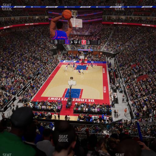 Little Caesars Arena - Section Drink Rail Mezzanine 2 Seat View