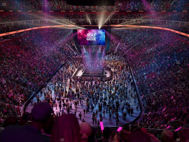 Little Caesars Arena - Section Drink Rail Mezzanine 2 Seat View