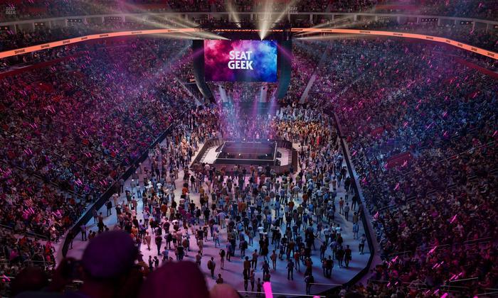 Little Caesars Arena - Section Drink Rail Mezzanine 2 Seat View