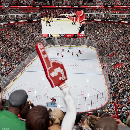 Little Caesars Arena - Section Drink Rail Mezzanine 2 Seat View