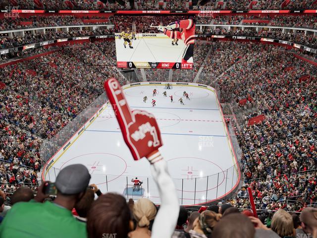Little Caesars Arena - Section Drink Rail Mezzanine 2 Seat View