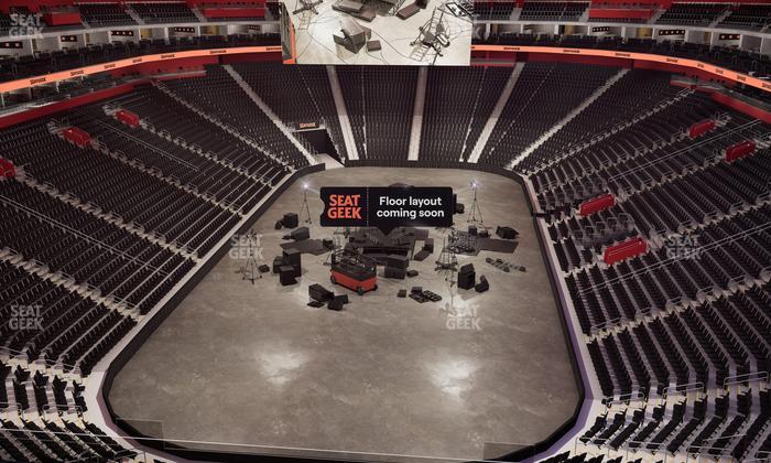 Little Caesars Arena - Section Drink Rail Mezzanine 2 Seat View