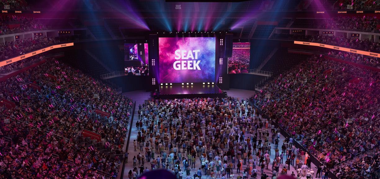 Little Caesars Arena - Section Drink Rail Mezzanine 20 Seat View
