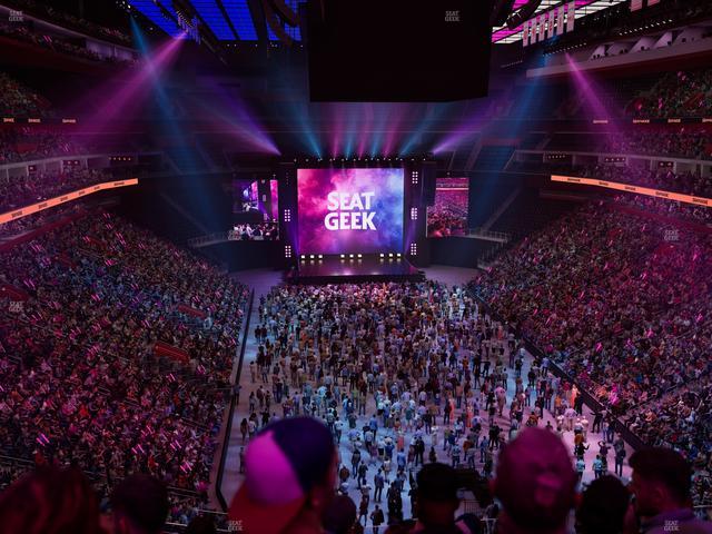 Little Caesars Arena - Section Drink Rail Mezzanine 20 Seat View