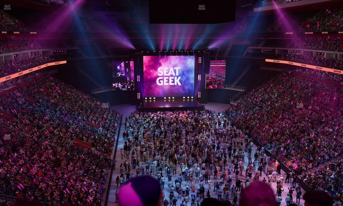 Little Caesars Arena - Section Drink Rail Mezzanine 20 Seat View