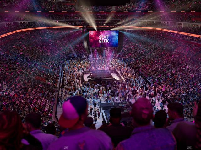 Little Caesars Arena - Section Drink Rail Mezzanine 20 Seat View