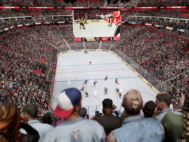 Little Caesars Arena - Section Drink Rail Mezzanine 20 Seat View