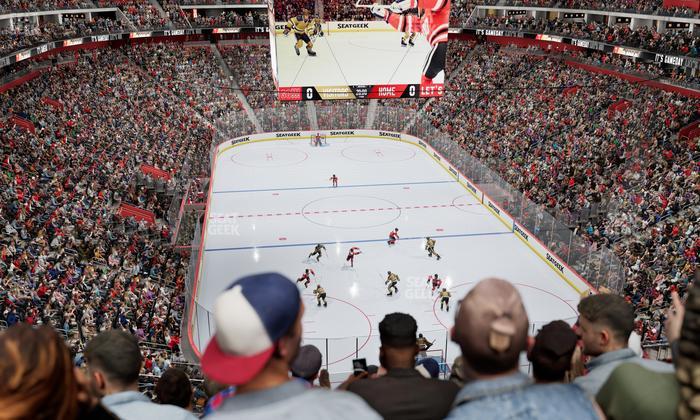 Little Caesars Arena - Section Drink Rail Mezzanine 20 Seat View