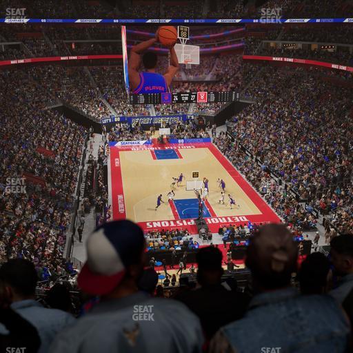 Little Caesars Arena - Section Drink Rail Mezzanine 20 Seat View