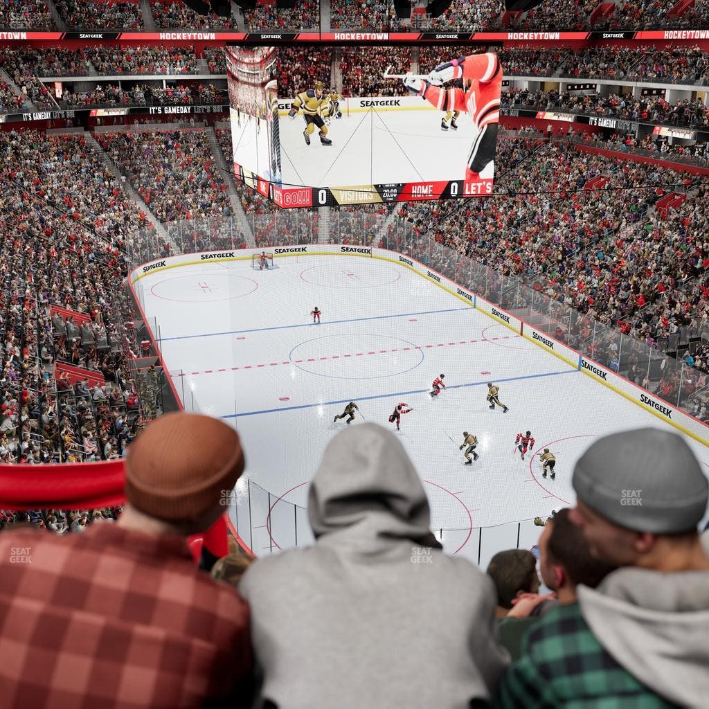 Little Caesars Arena - Section Drink Rail Mezzanine 21 Seat View