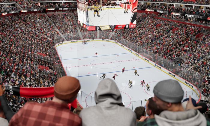 Little Caesars Arena - Section Drink Rail Mezzanine 21 Seat View