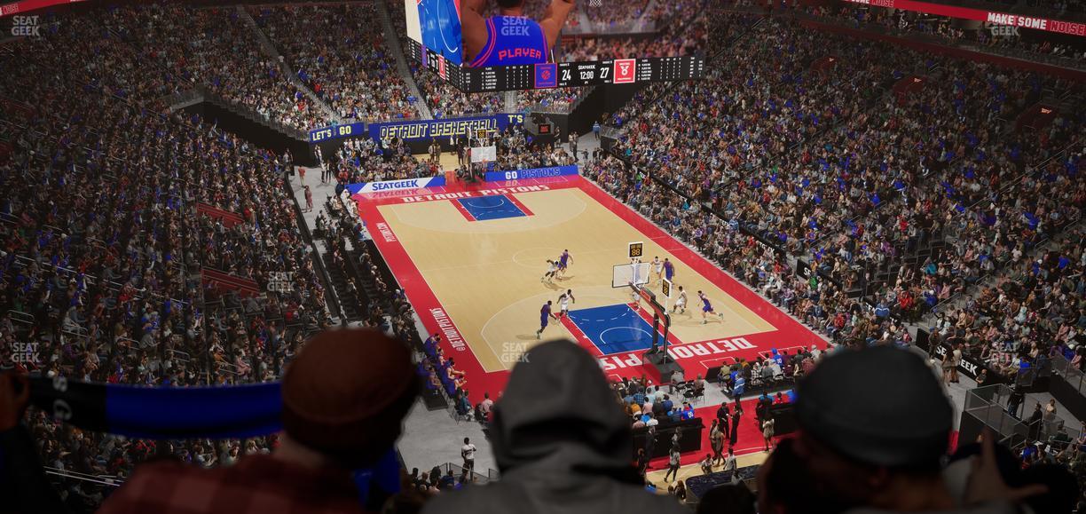Little Caesars Arena - Section Drink Rail Mezzanine 21 Seat View
