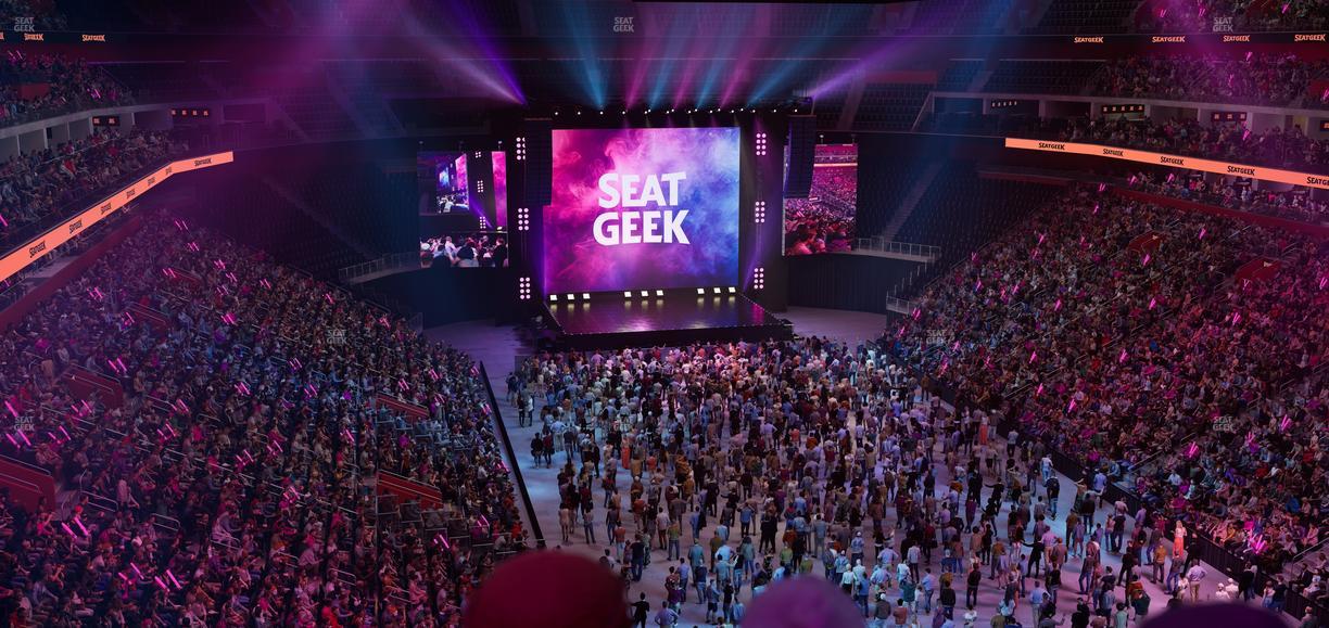 Little Caesars Arena - Section Drink Rail Mezzanine 21 Seat View