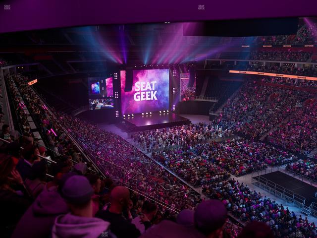 Little Caesars Arena - Section Drink Rail Mezzanine 23 Seat View