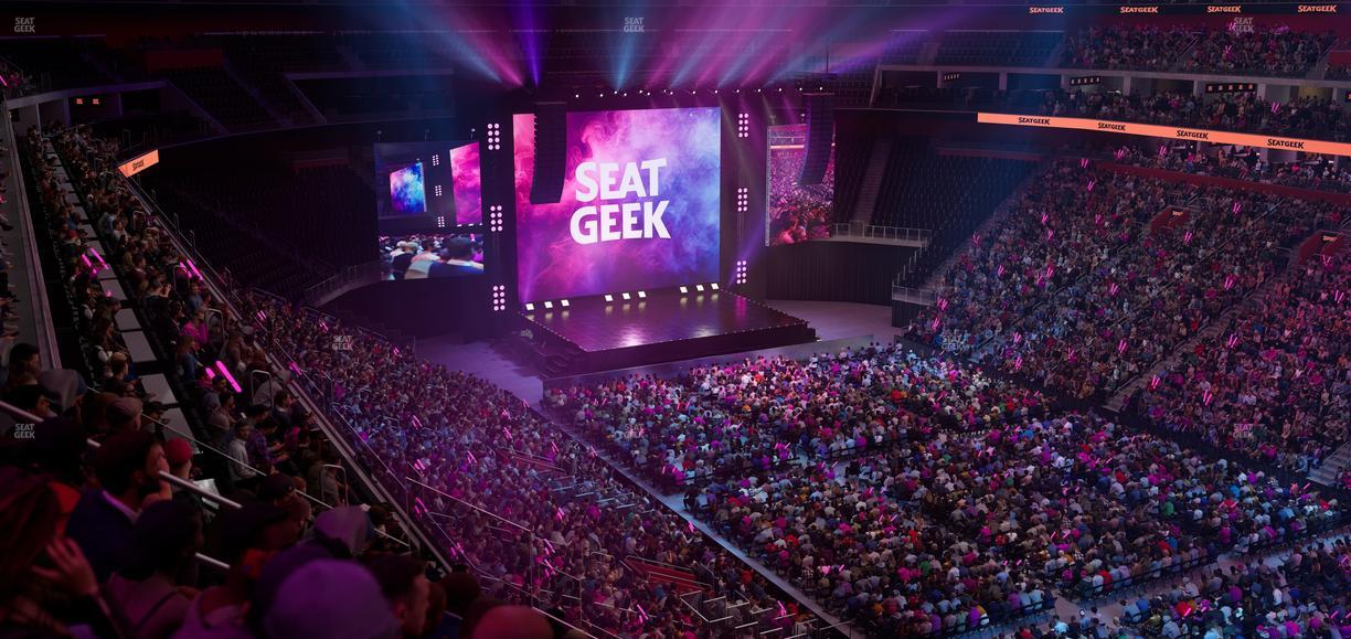 Little Caesars Arena - Section Drink Rail Mezzanine 23 Seat View