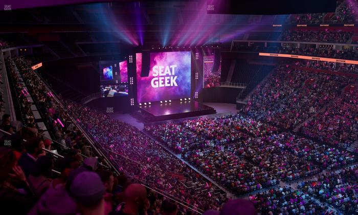 Little Caesars Arena - Section Drink Rail Mezzanine 23 Seat View