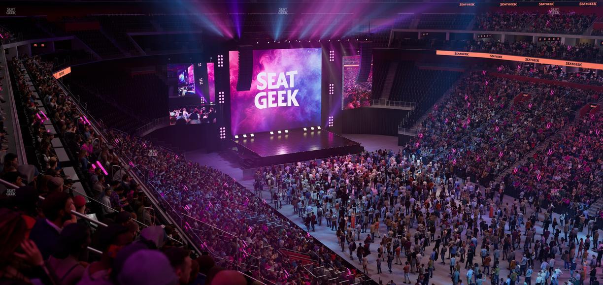 Little Caesars Arena - Section Drink Rail Mezzanine 23 Seat View