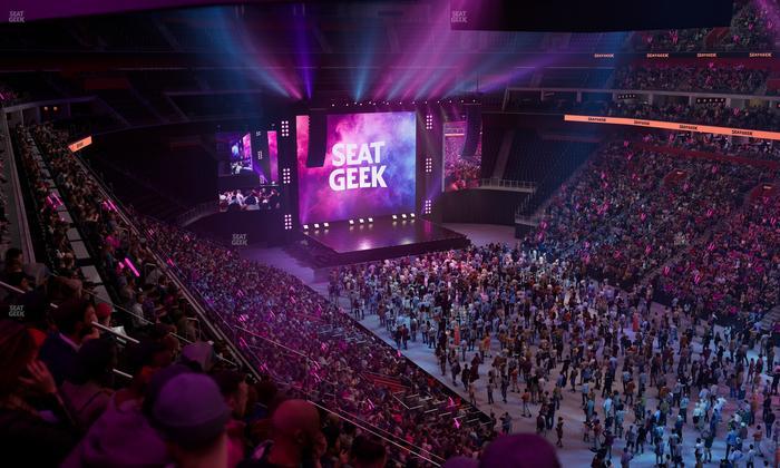 Little Caesars Arena - Section Drink Rail Mezzanine 23 Seat View