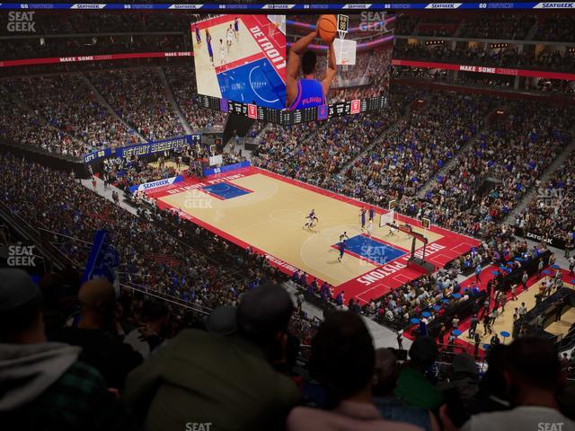 Little Caesars Arena - Section Drink Rail Mezzanine 23 Seat View