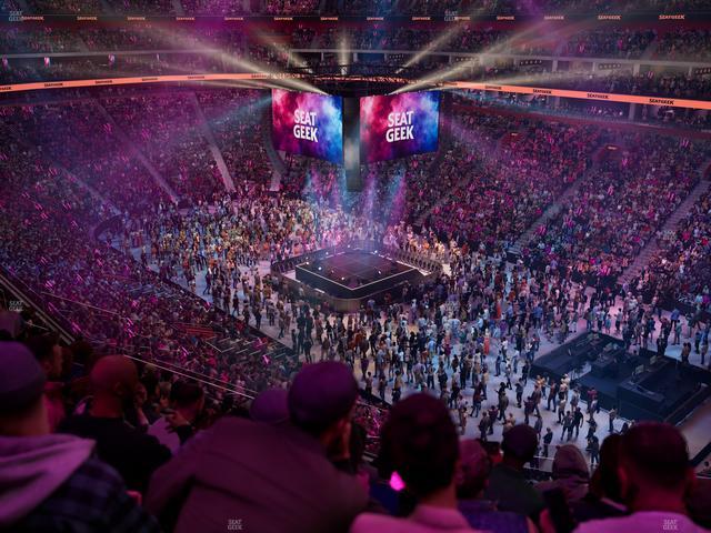 Little Caesars Arena - Section Drink Rail Mezzanine 23 Seat View