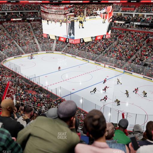 Little Caesars Arena - Section Drink Rail Mezzanine 23 Seat View